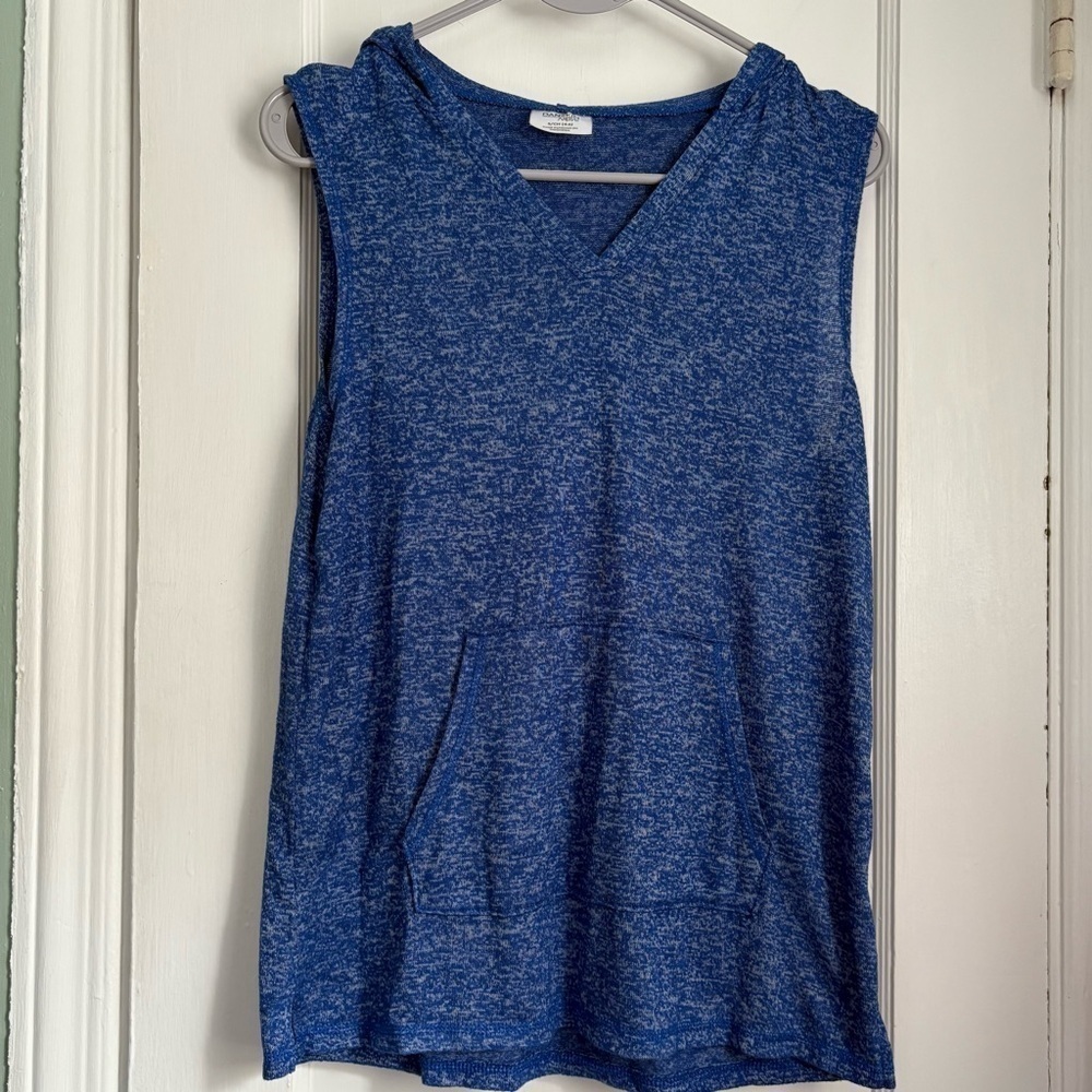 Danskin Now Active Sleeveless V-Neck Hoodie Top Size: Small